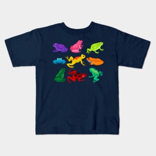 frog watercolor collection Kids T-Shirt